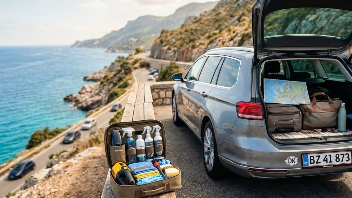 Pak et bilplejekit der holder bilen præsentabel på ferien